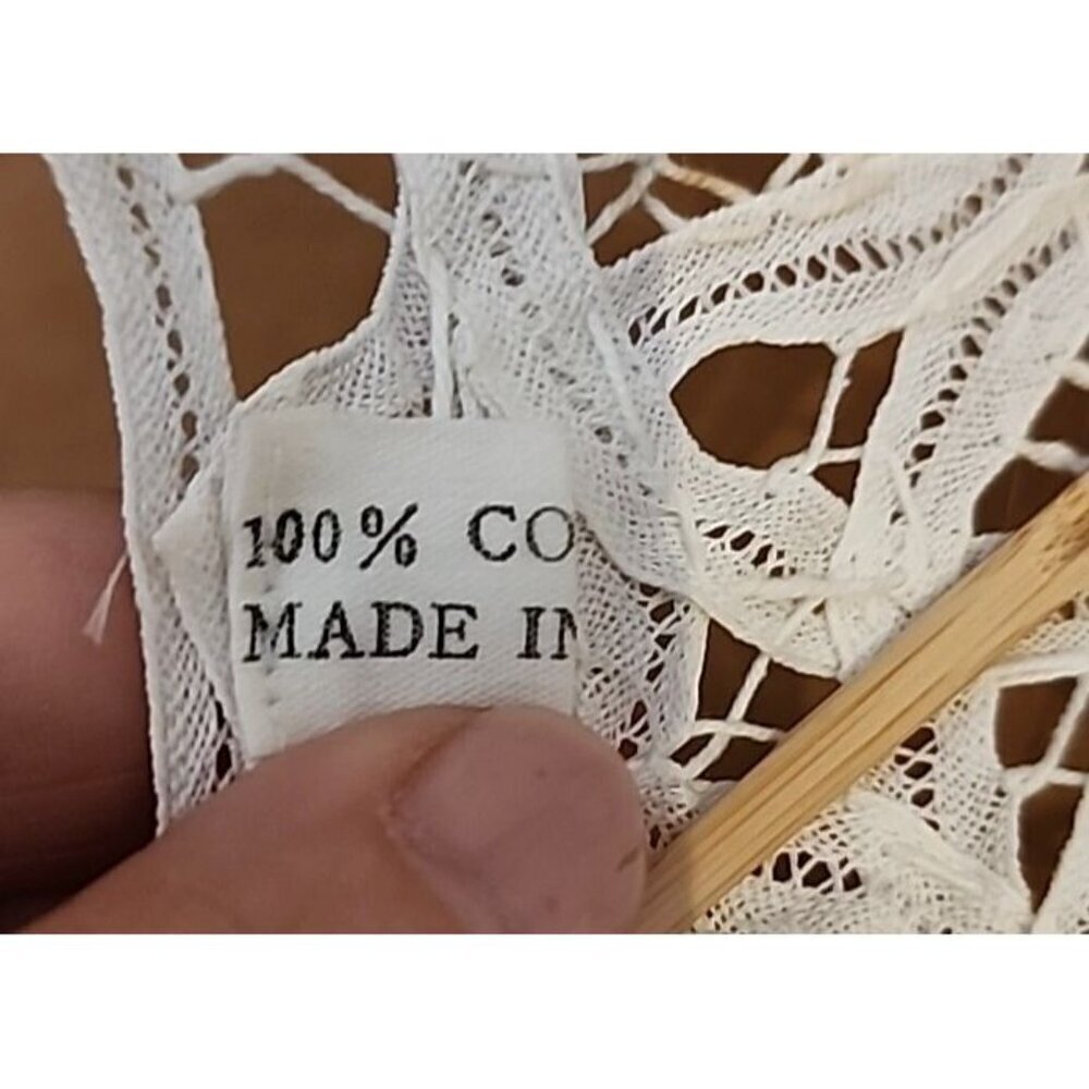 Parasol/Umbrella DOLL 9" Battenburg Lace TYPE Wood~8 SECTIONS GORGEOUS LACE - Picture 8 of 11